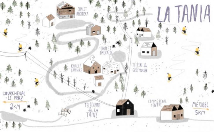 La Tania Chalet Map